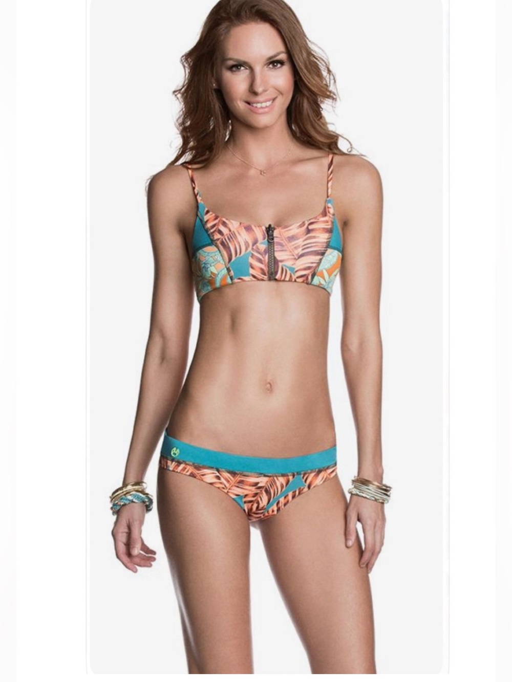 (TOP) Maaji Hot to Trot Reversible Bikini Top- Medium.